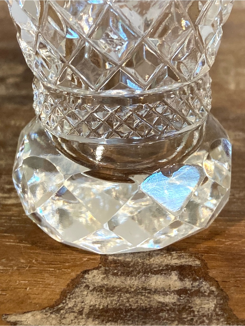 Vintage Glass Toothpick Holder Diamond Pattern - Picture 10 of 10